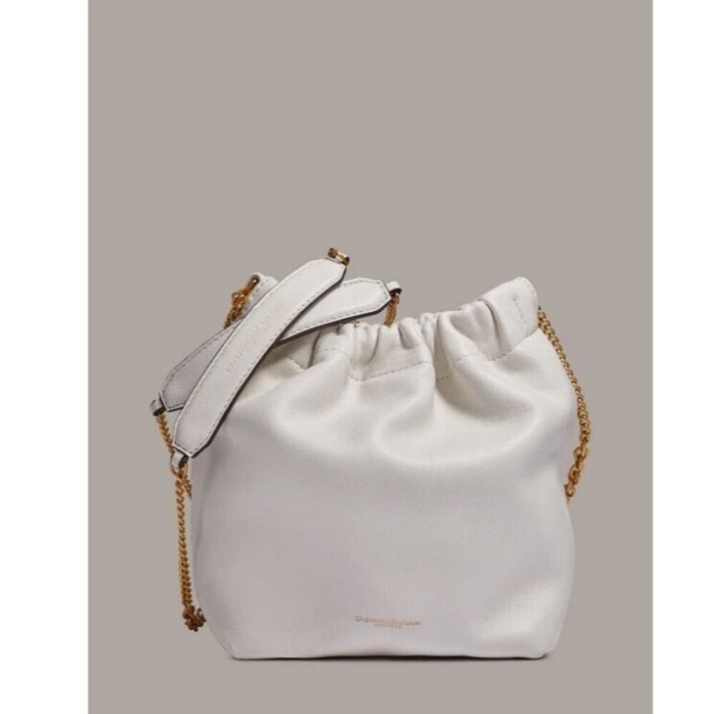 Donna Karan NY Rosedale leather chain small crossbody bag -White (Defective)